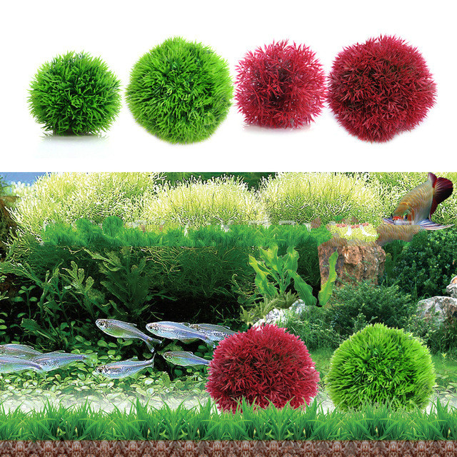 Aquarium Fish Ball - Simulation Grass ball Aquarium Decor Water
