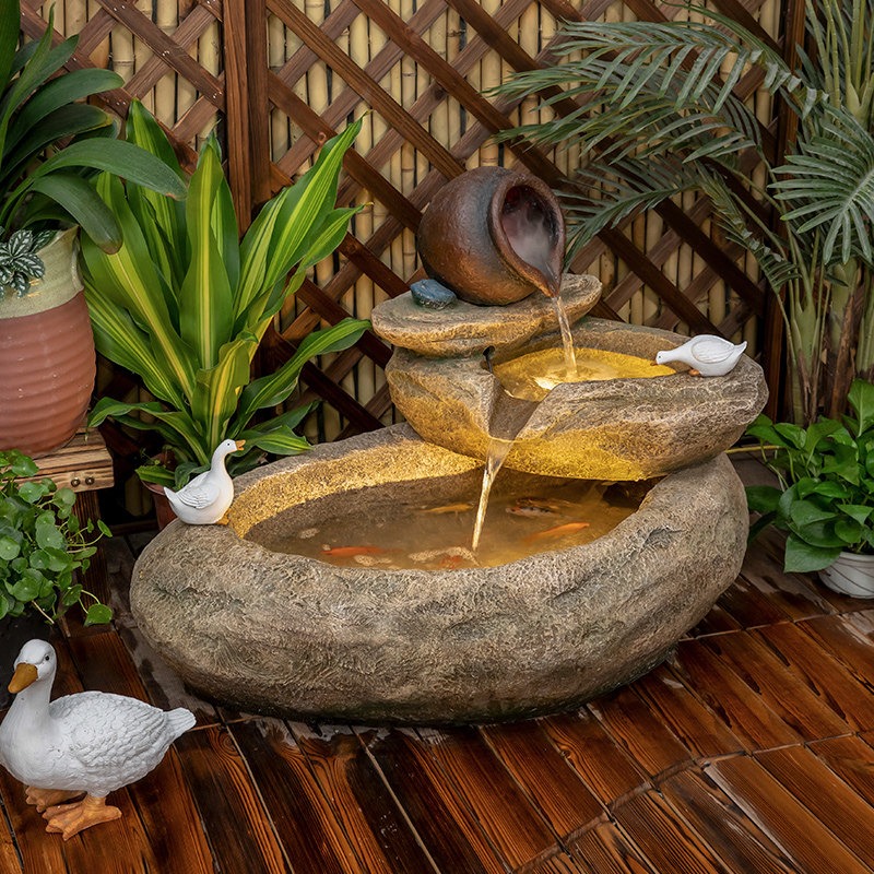 Outdoor Balcony Fish Pond Cour - Aquarium Fish In Pond review and price