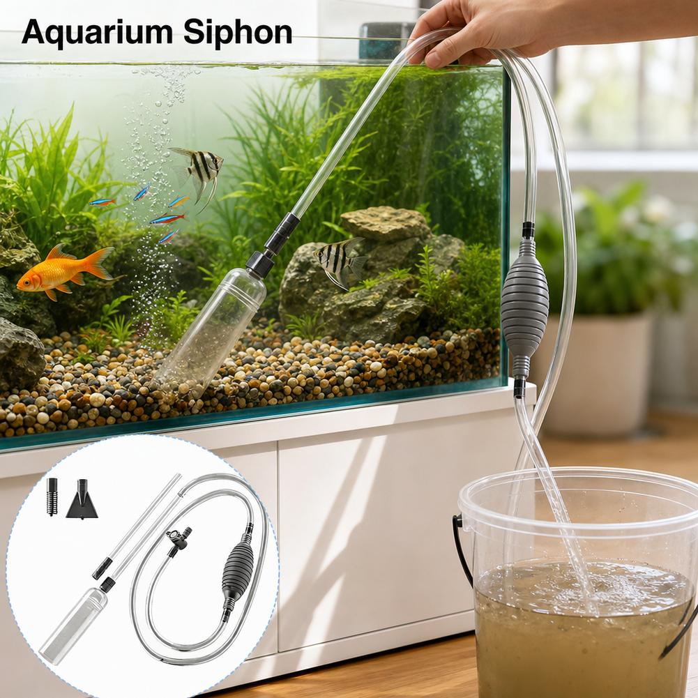 Manual Aquarium Siphon Fish Ta - Cleaner Fish Aquarium review and price