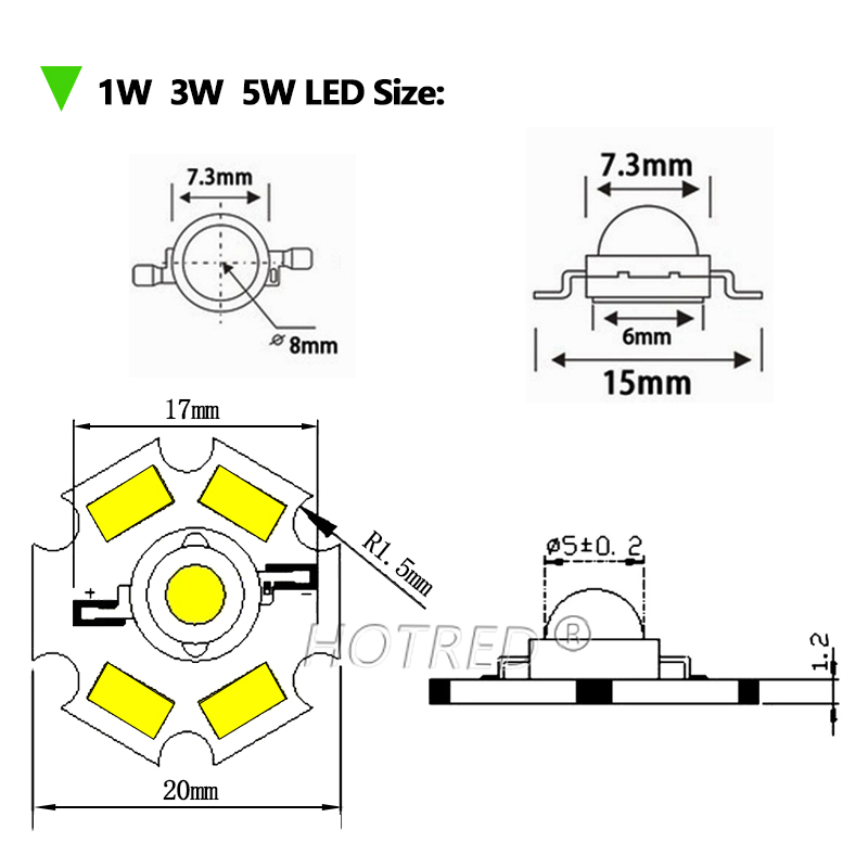 50pcs High Power LED COB Chip  - Aquarium Fish Ball review and price