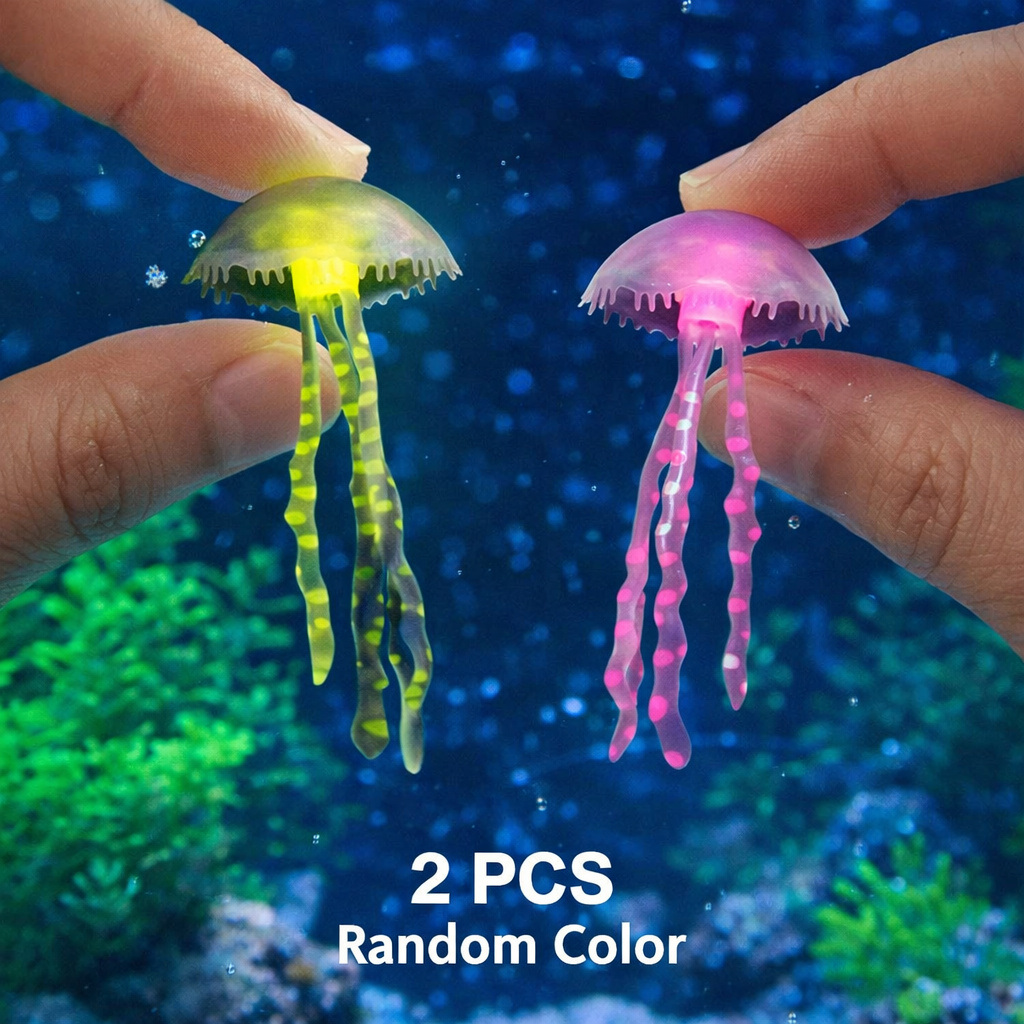 Luminous Simulation Jellyfish  - Aquarium Fish Discus review and price